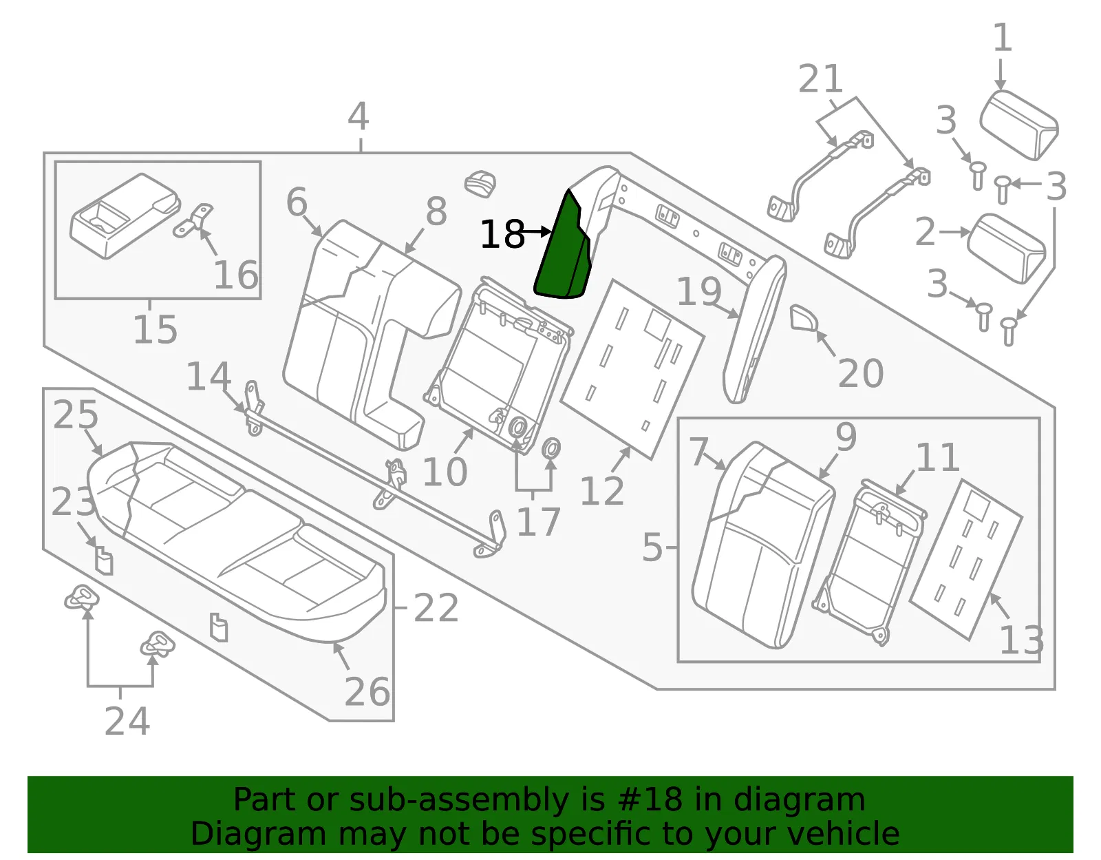 Bolster Pad - Passenger Side (RH) - Nissan (88614-4RA0A) - view 2