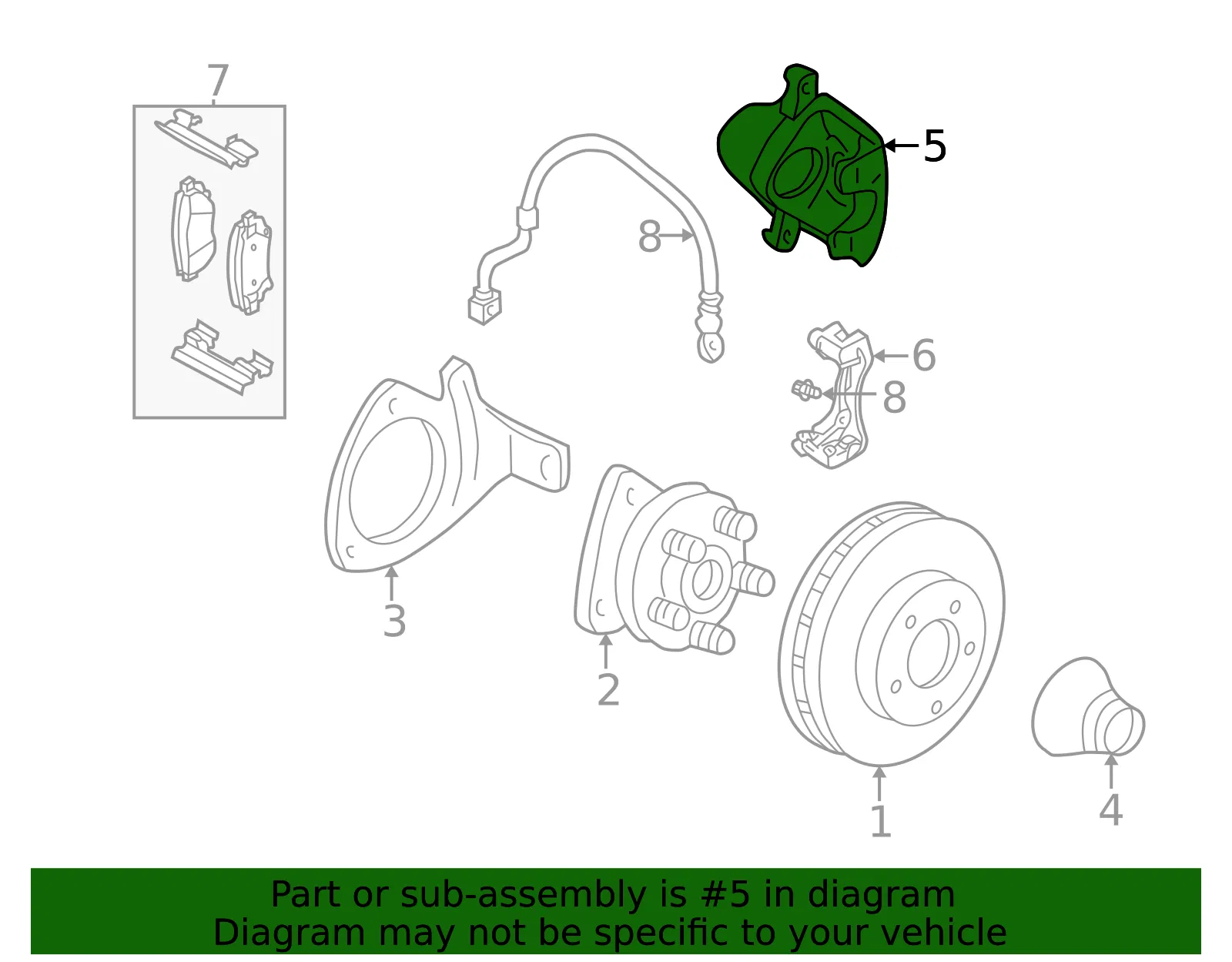Caliper Asm Frt Brk - GM (88957261) - view 4