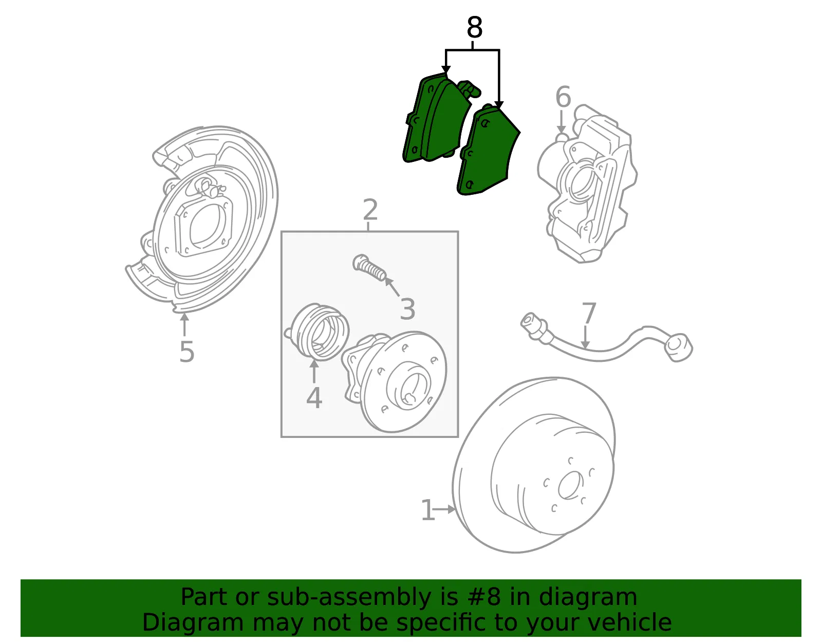 Pad Kit Rr Disc Brk - GM (88972099) - view 2