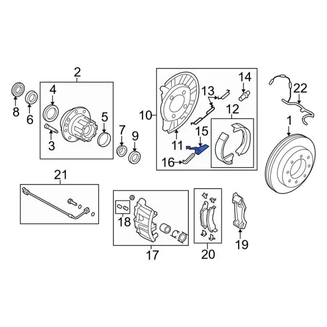 Parking Brake Adjusting Lever - Ford (8C2Z-2A637-A) - view 6