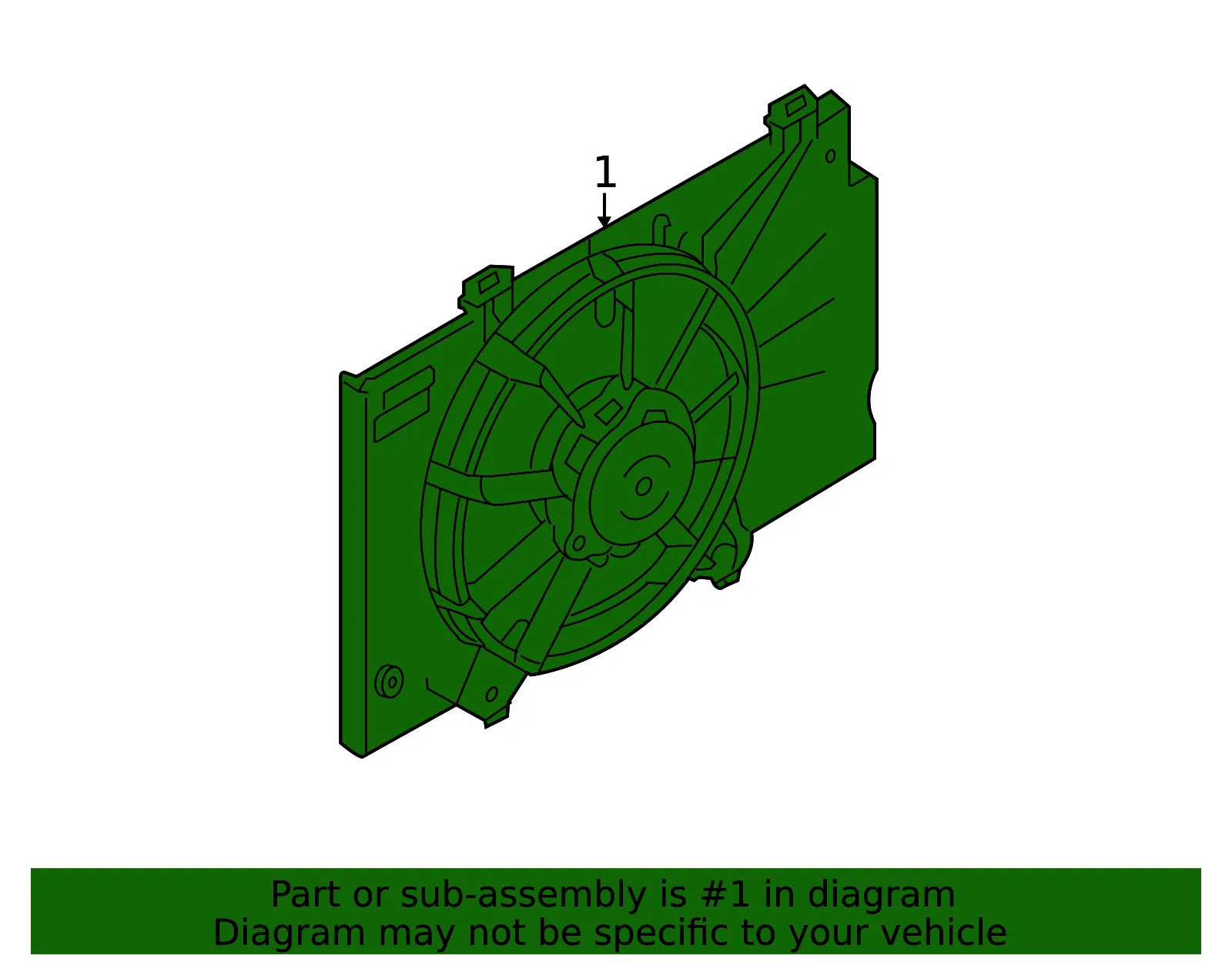 Engine Cooling Fan Assembly - Ford (C1BZ-8C607-WF) - view 8