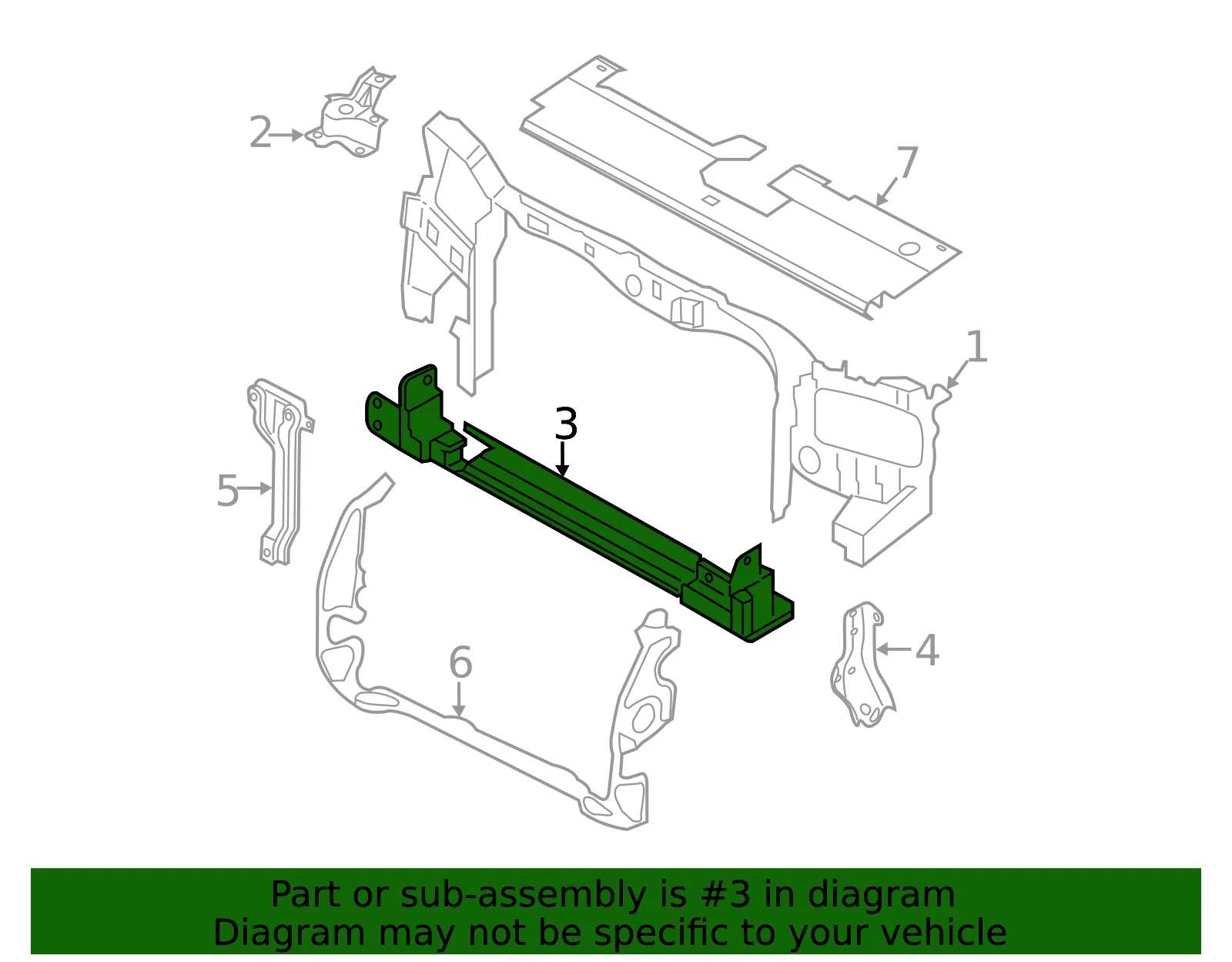 Radiator Support Tie Bar - Ford (8l8z16138b) - view 5