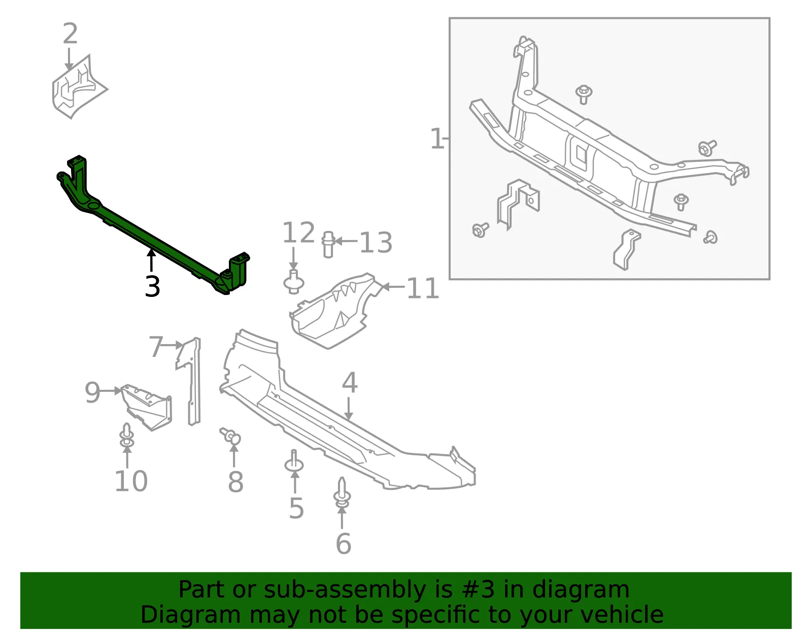 Radiator Support Tie Bar - Ford (8s4z16138a) - view 4