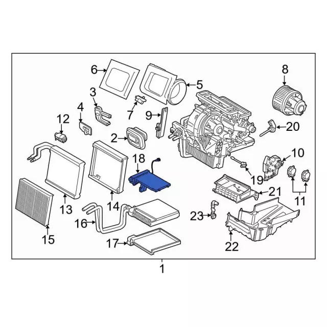 HVAC Heater Core Heater Element - Ford (gv6z19e616a) - view 2