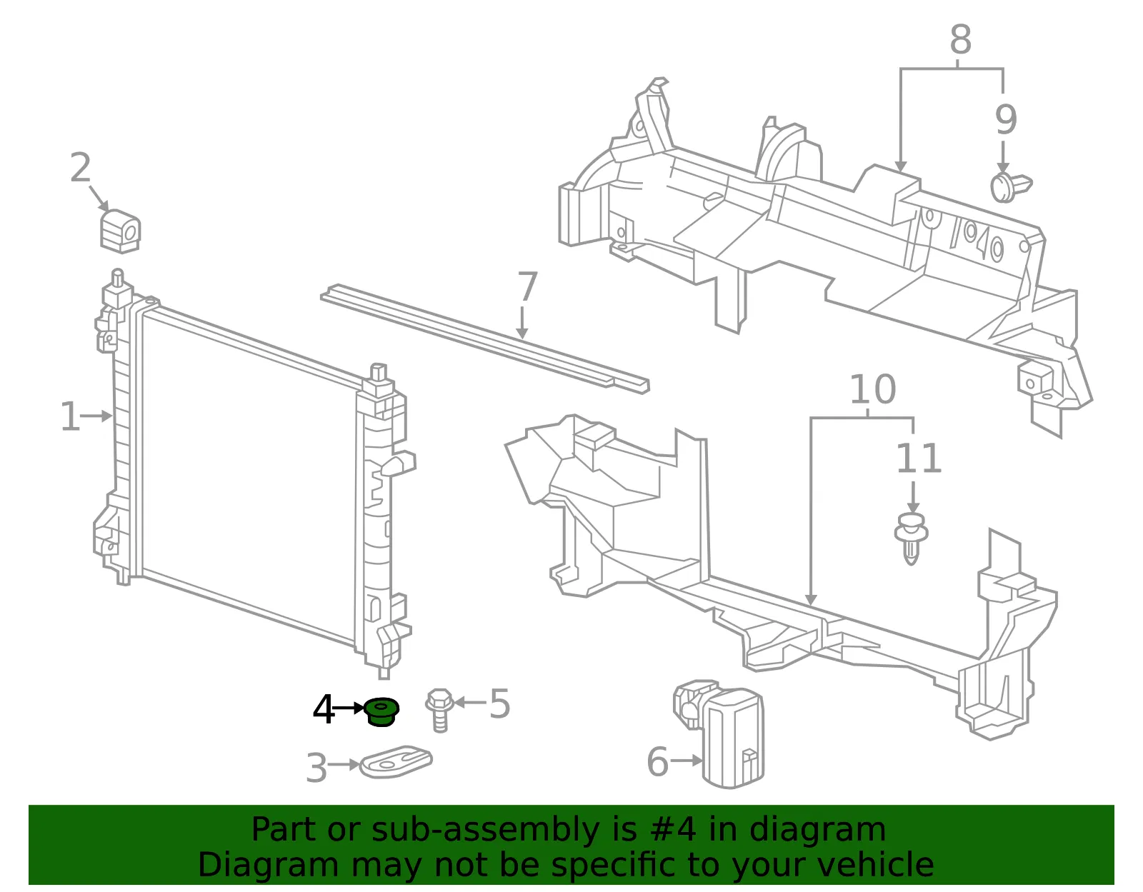 Radiator Insulator - GM (90091989) - view 5