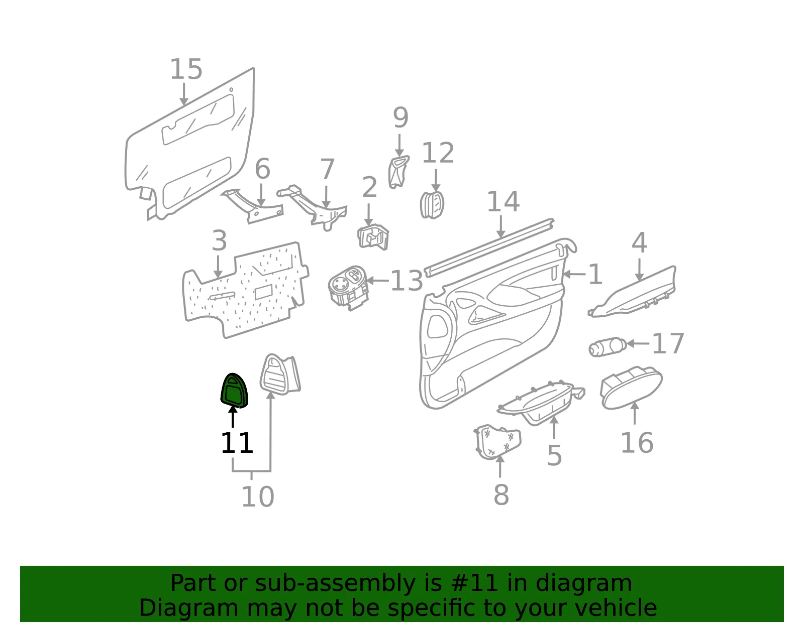 Seal Frt S D Air Duct - GM (92051378) - view 2