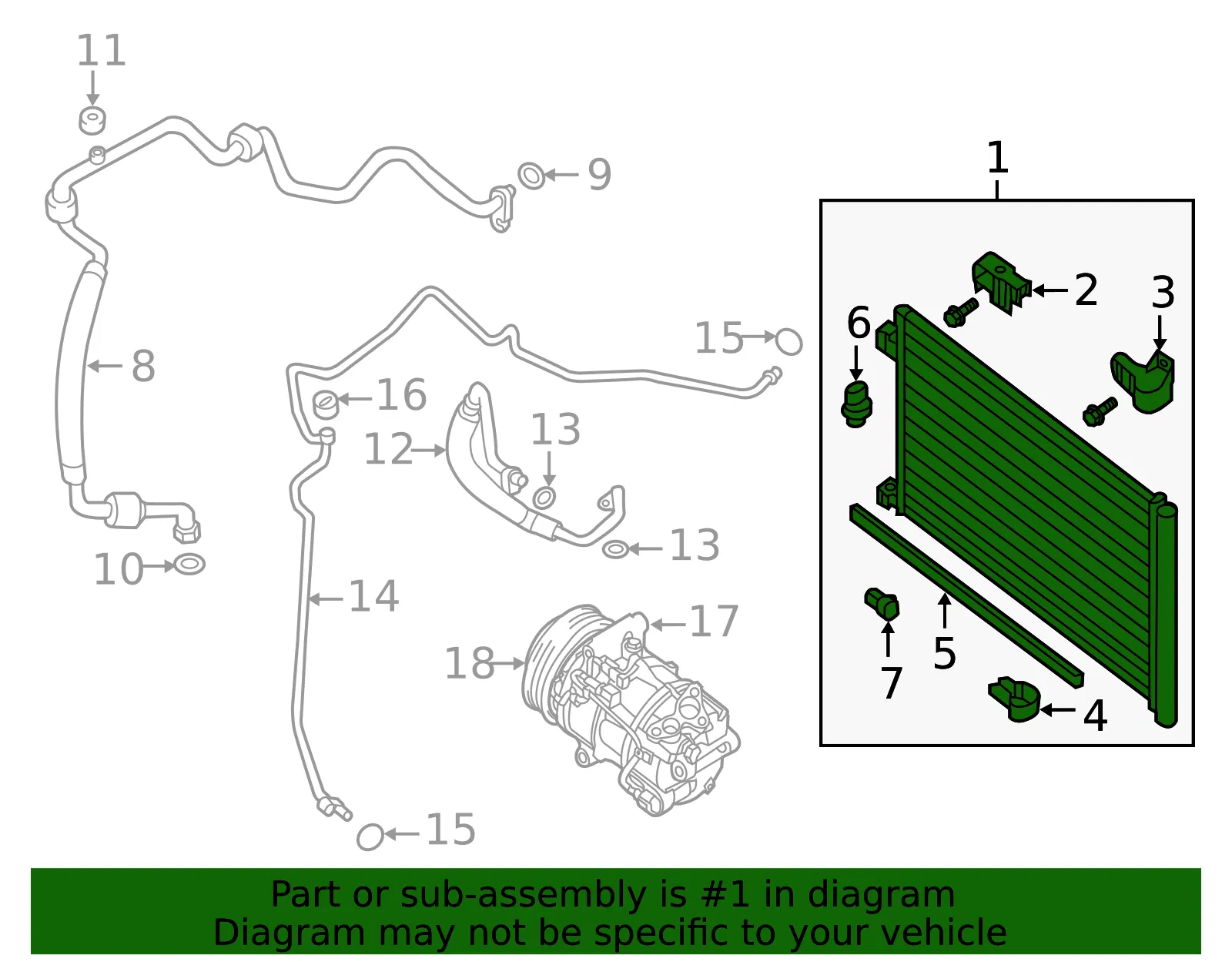 A/C Condenser - Nissan (92100-3SP0A) - view 2