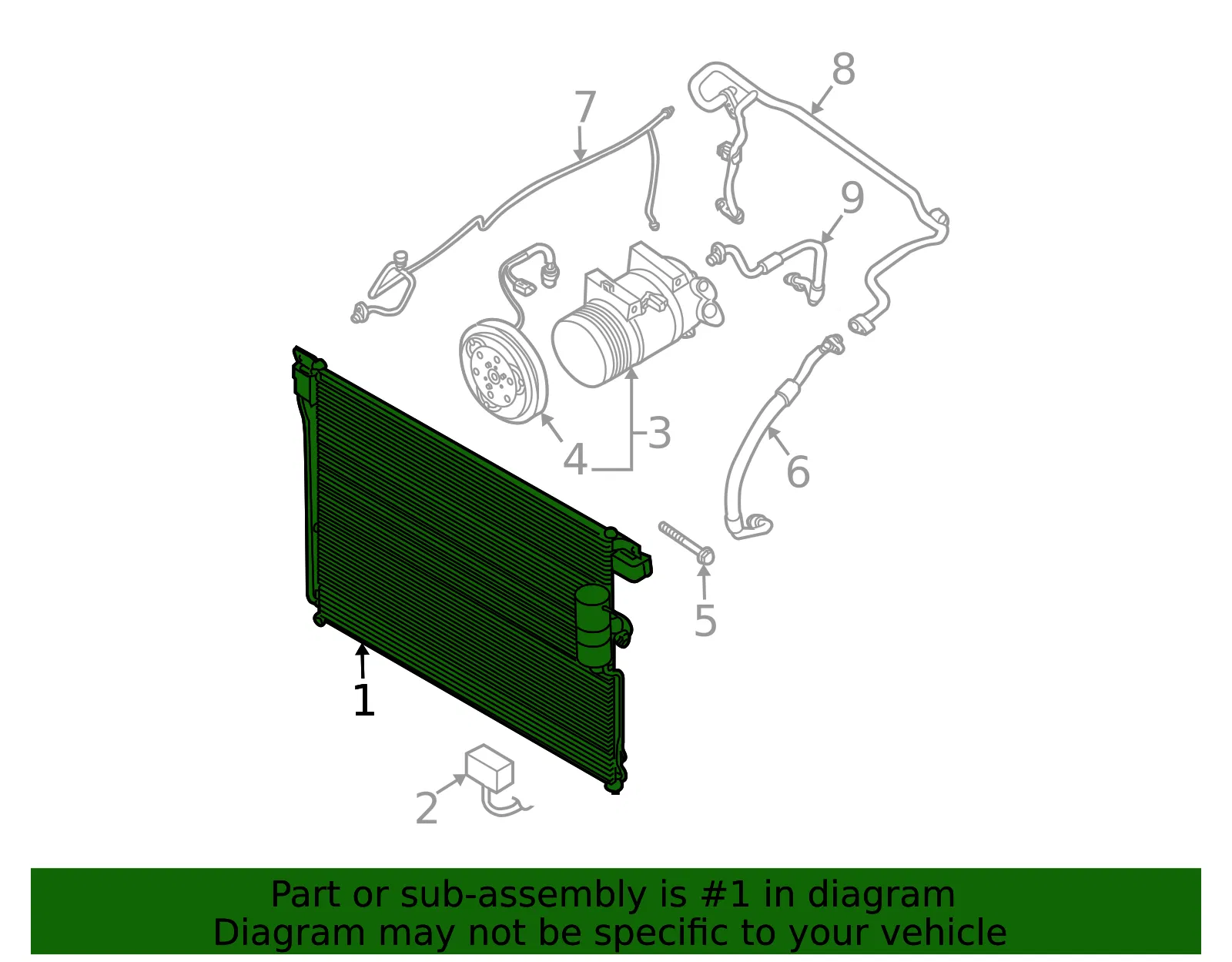 A/C Condenser - Nissan (92100-9BU0B) - view 2
