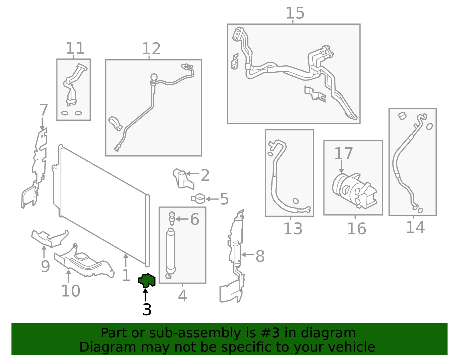 Condenser Bracket - Nissan (92115-1AA0A) - view 2