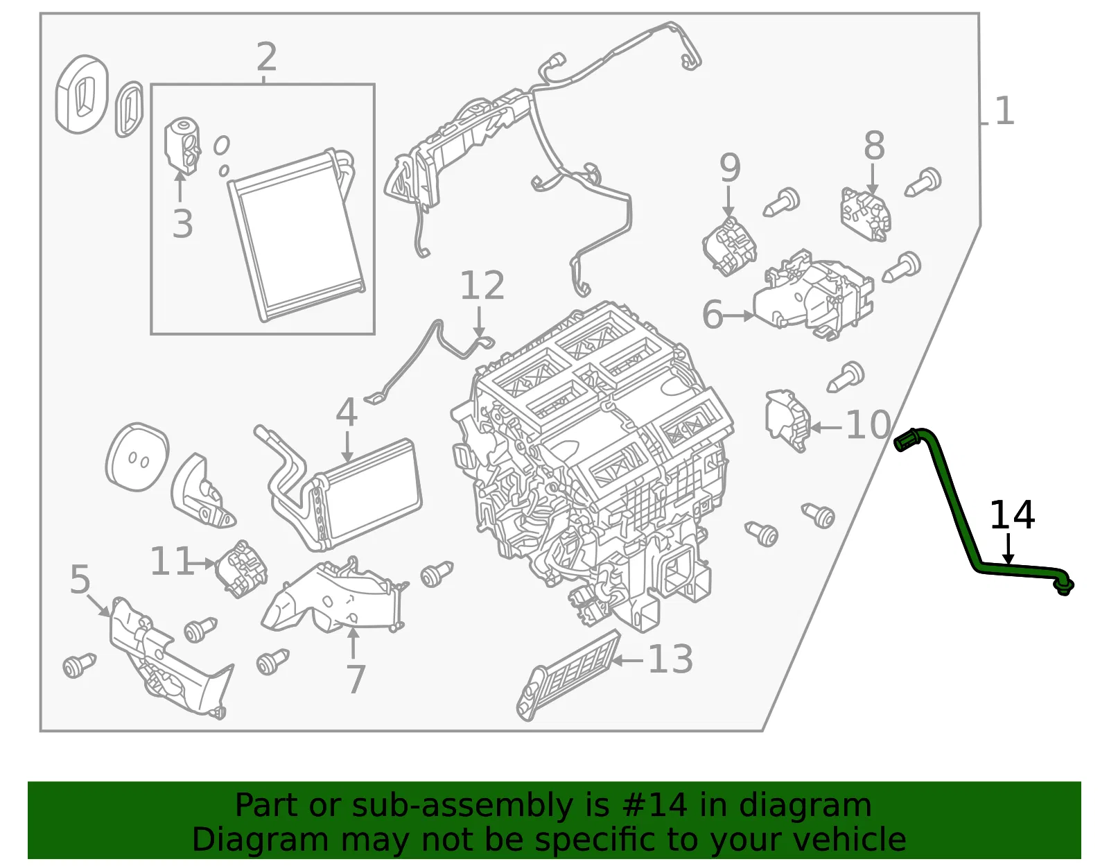 A/C Evaporator Drain - Nissan (92590-6RR0A) - view 2