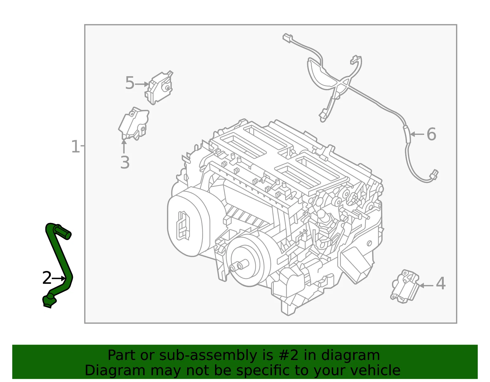 A/C Evaporator Drain - Nissan (92590-6SA0A) - view 2