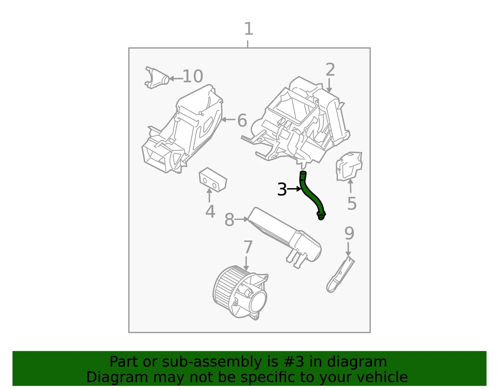 A/C Evaporator Drain - Nissan (92590-7S010) - view 2