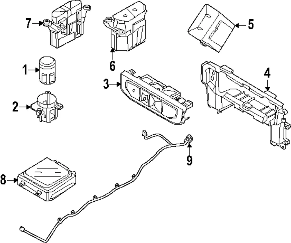 Electronic Parking Brake Control Switch - Kia (93310-GG000RBQ)