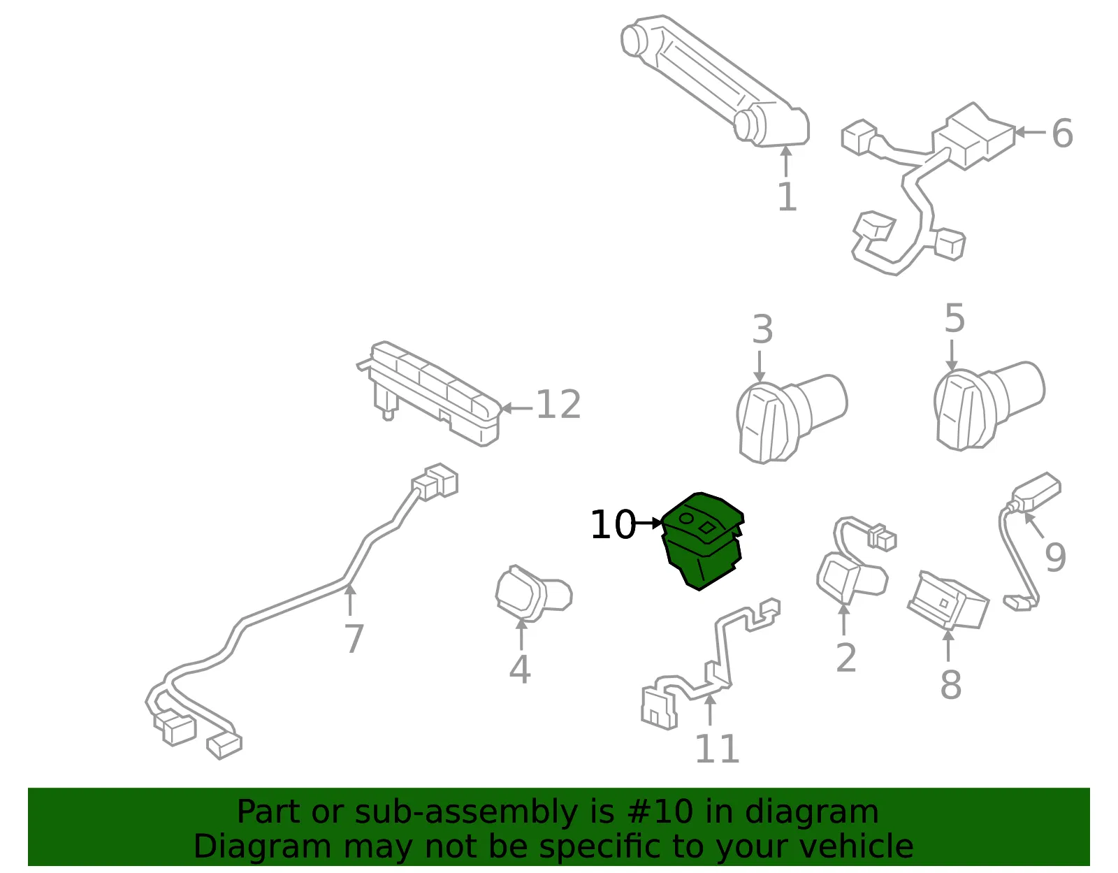 Prk Brake Switch - Kia (93766-J5300) - view 2