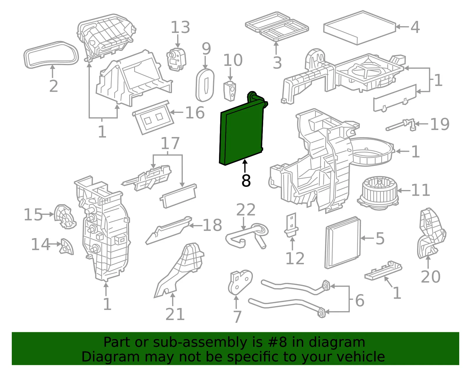 Air Conditioning Evaporator Core - GM (94508200) - view 4