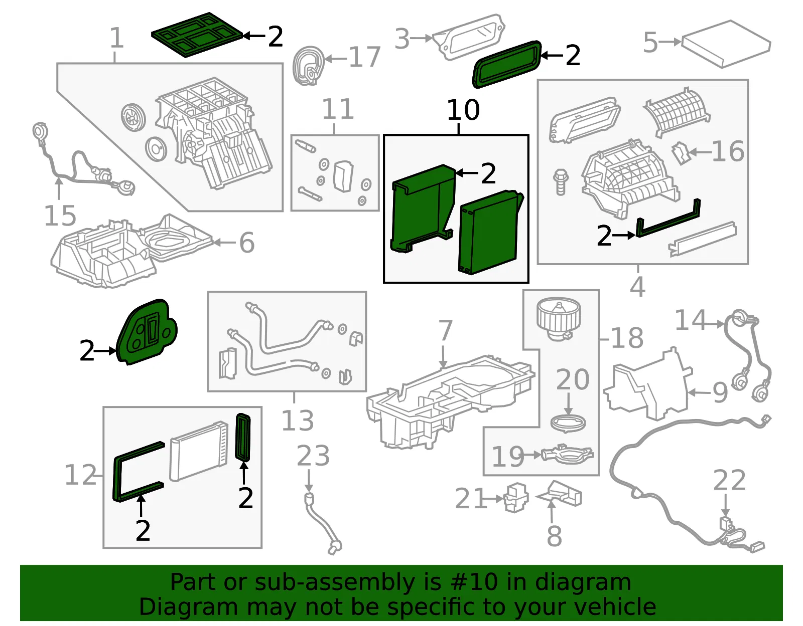 Air Conditioning Evaporator Core Kit - GM (95018026) - view 5