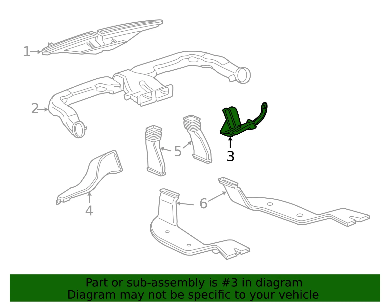 Floor Duct - Passenger Side (RH) - GM (95460105) - view 3