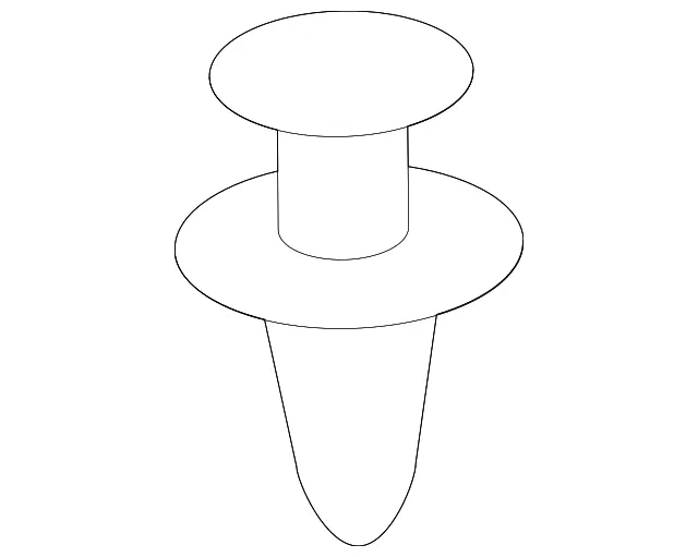 Intake Air Duct Retainer - GM (96419500) - view 3