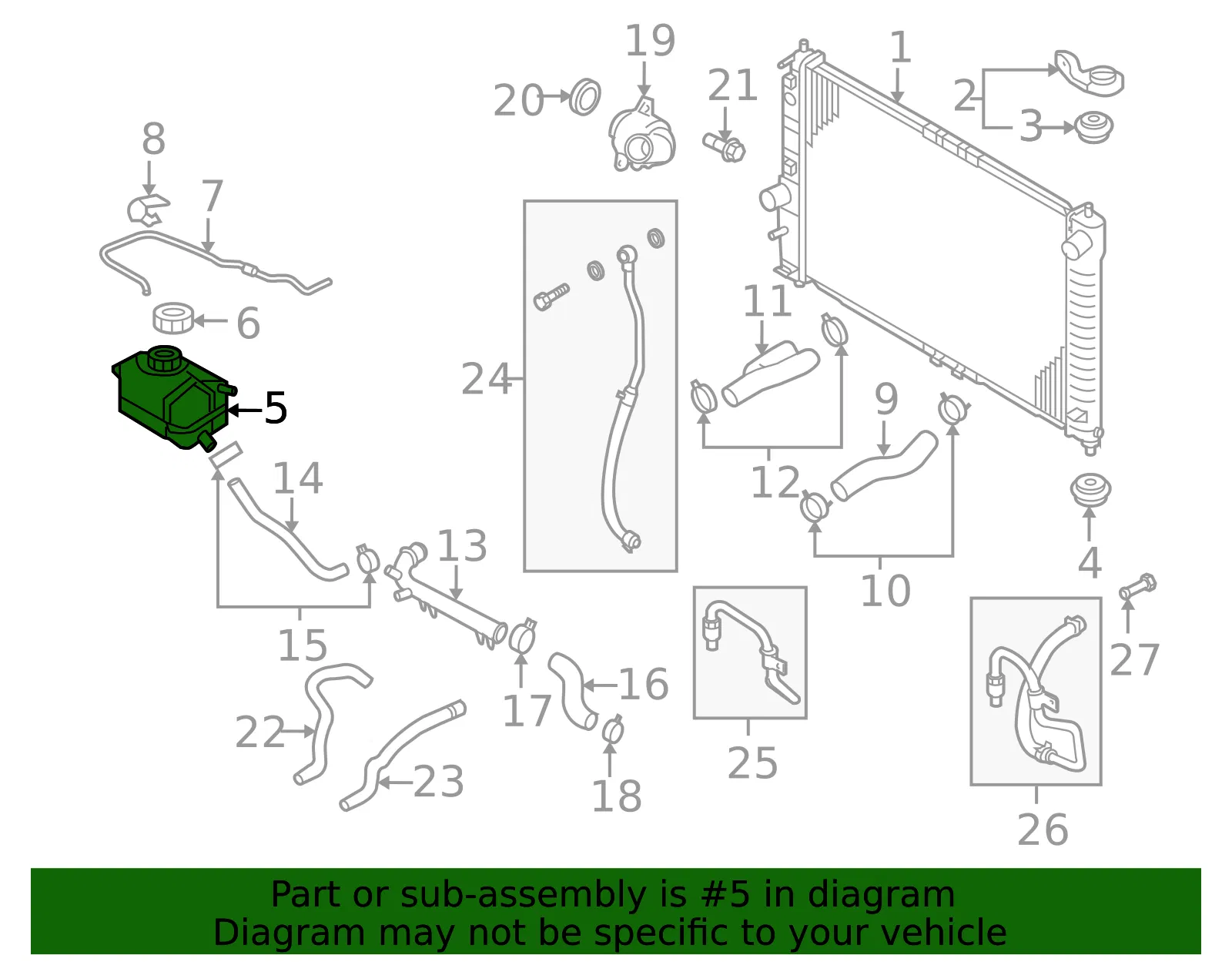 Radiator Surge Tank - GM (96817343) - view 11