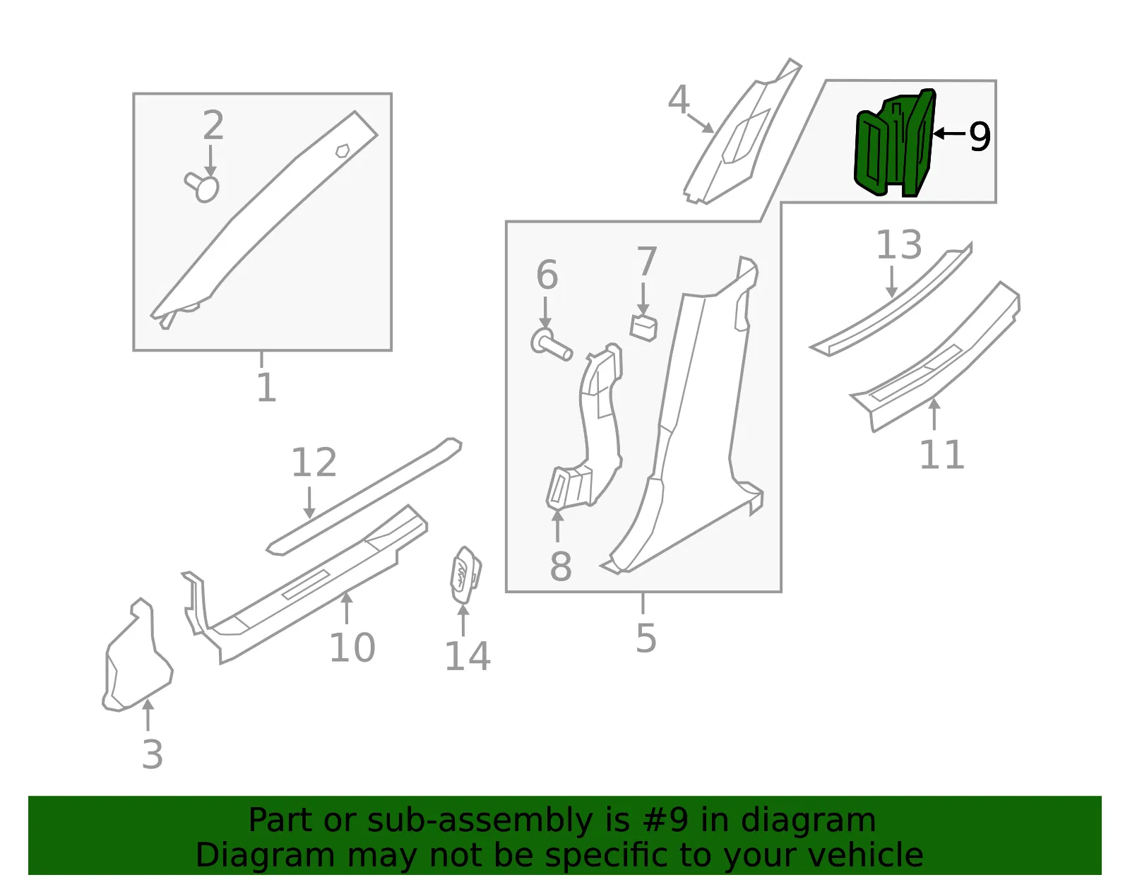 Air Vent - Driver's Side (LH) - Kia (97050-3T000BNH) - view 2