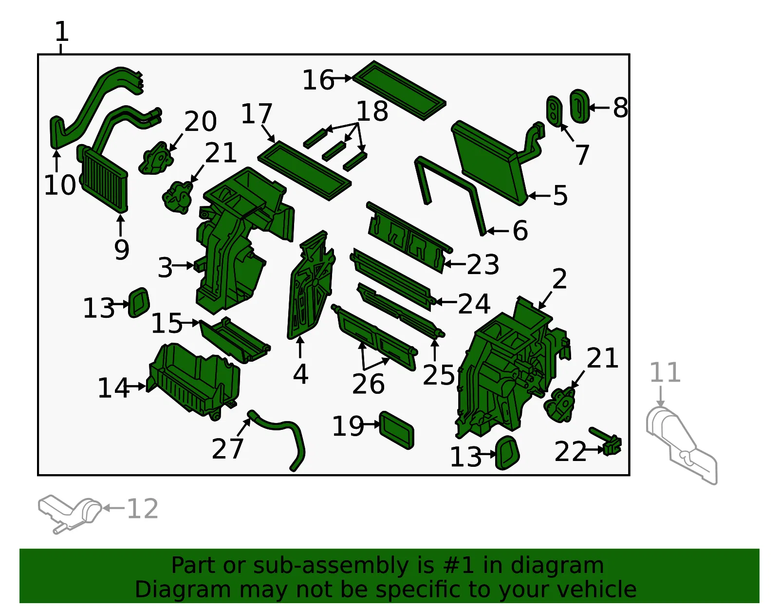 AC & Heater Assembly - Kia (97100-4C400) - view 2