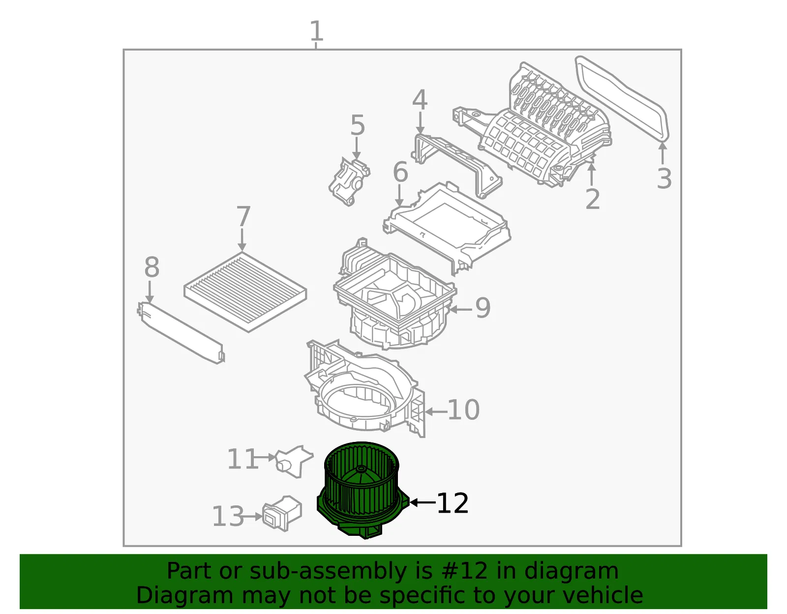 Blower Assembly - Kia (97100-Q5040) - view 2