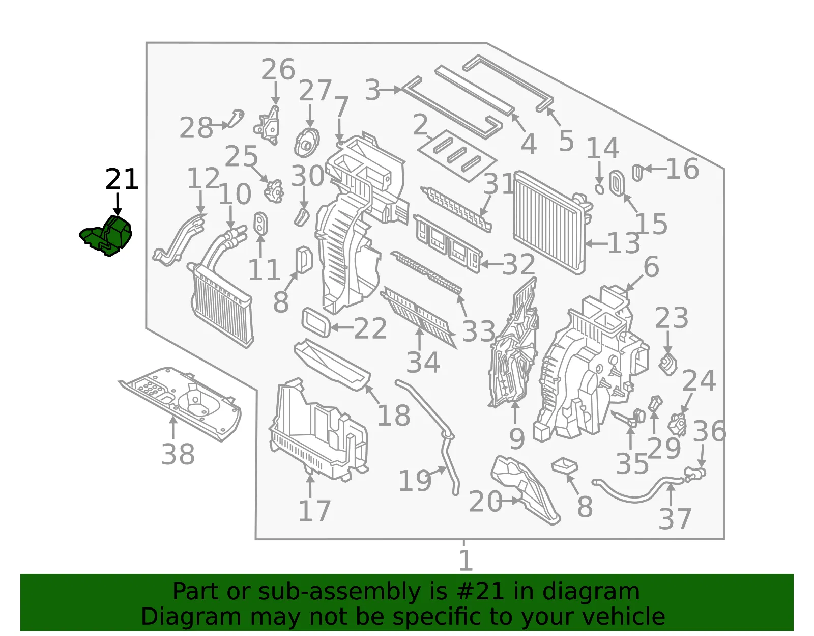 Side Duct - Driver's Side (LH) - Kia (97111-C6010) - view 2