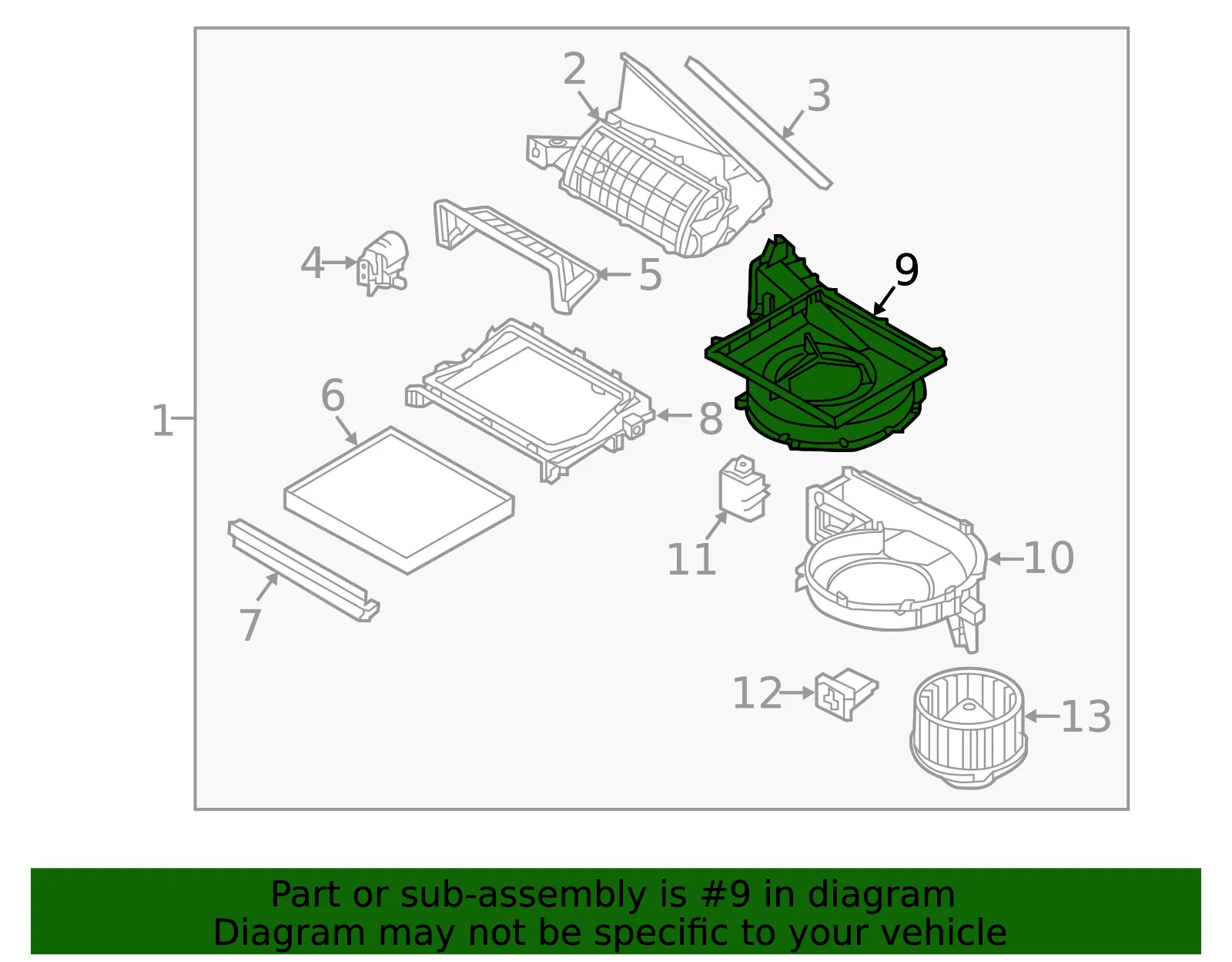 Blower Case - Kia (97111-D5010) - view 2