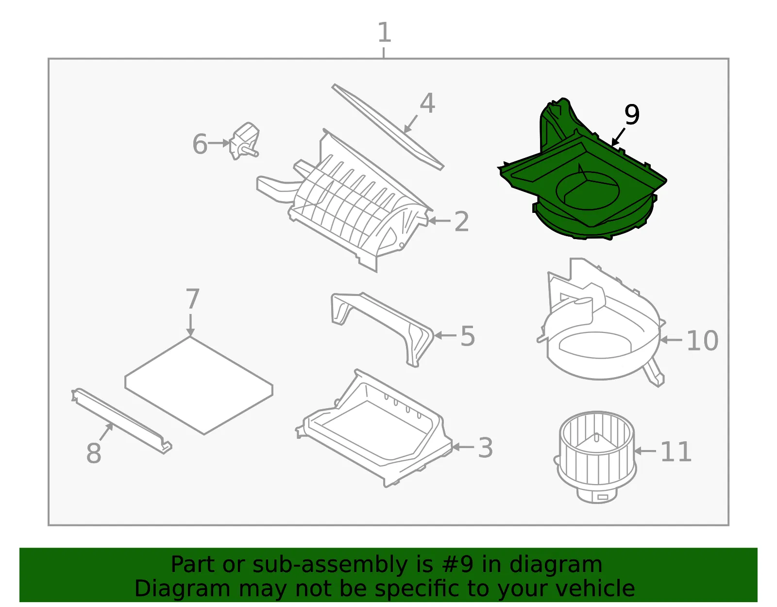 Blower Case - Kia (97111-M6000) - view 2