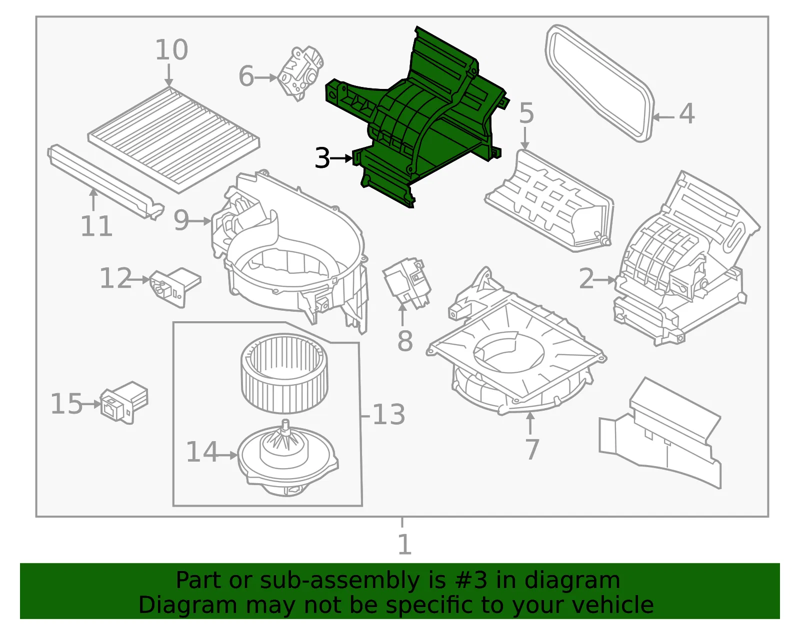 Blower Case - Driver's Side (LH) - Kia (97123-2S000) - view 2