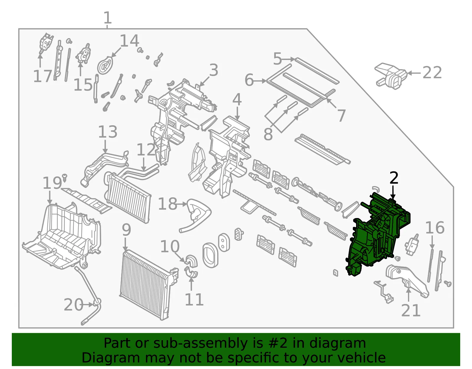 Evaporator Case - Kia (97135-L8000) - view 2