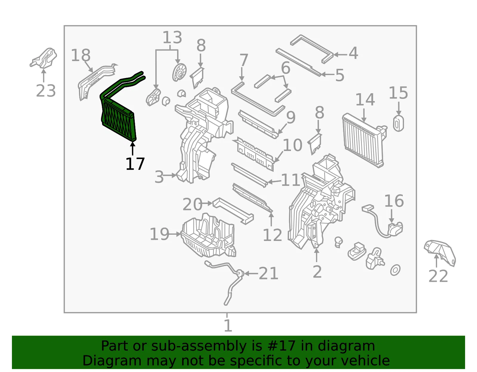 Heater Core - Kia (97138-H9000) - view 2