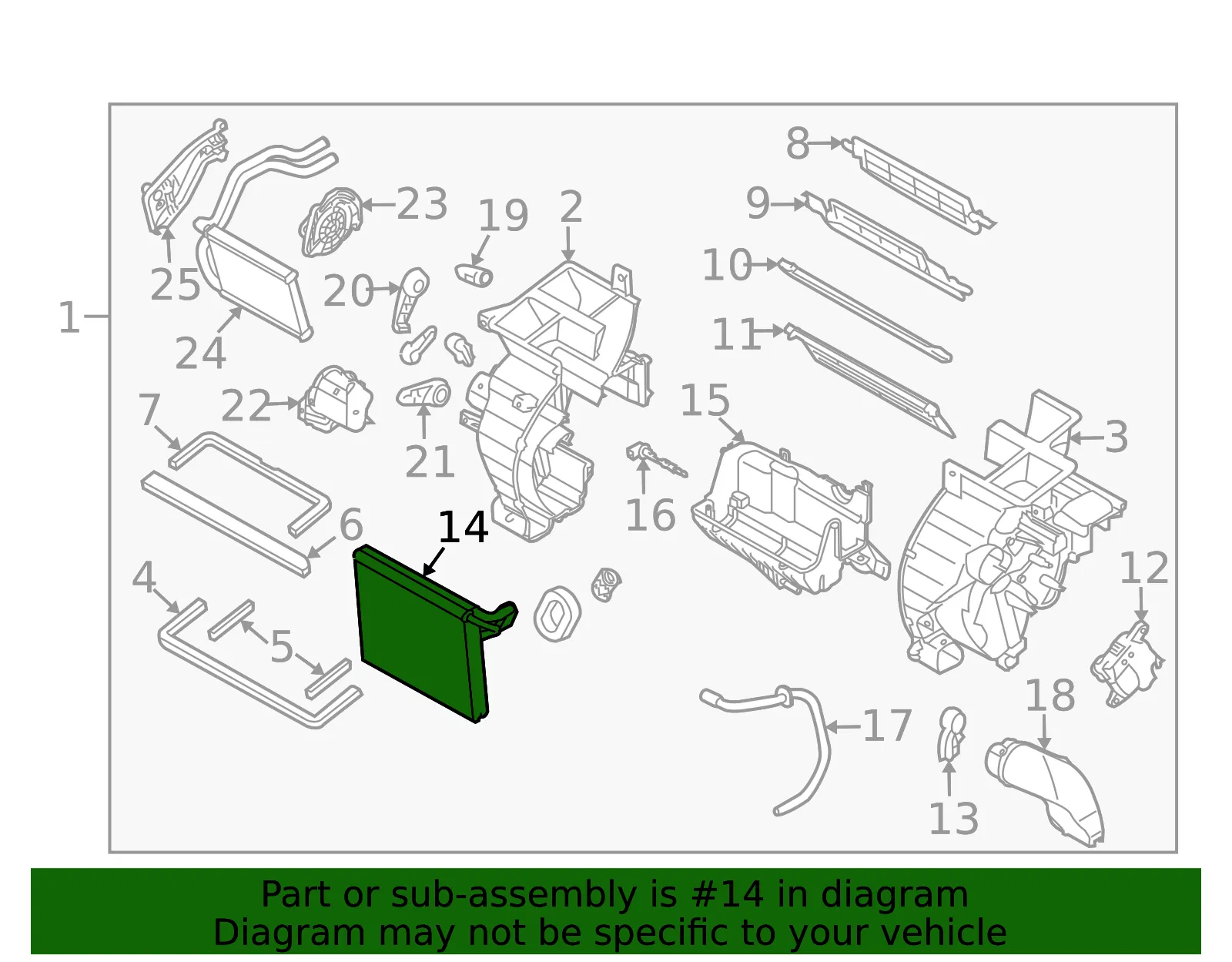Evaporator Core - Kia (97139-1M000) - view 2