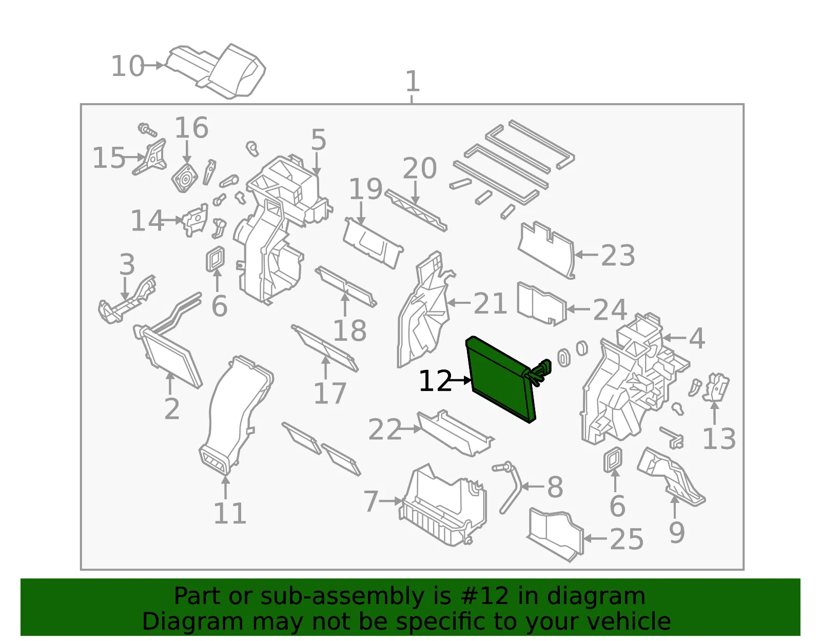 Evaporator Core - Kia (97139-1U010) - view 2