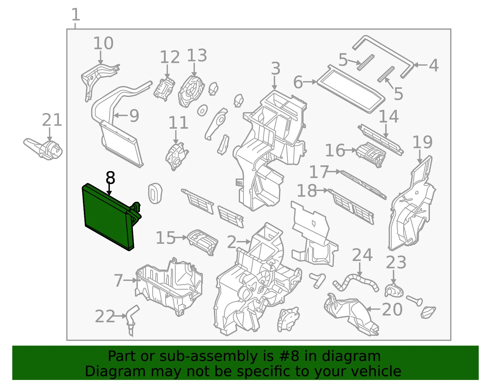 Evaporator Core - Kia (97139-2S000) - view 2