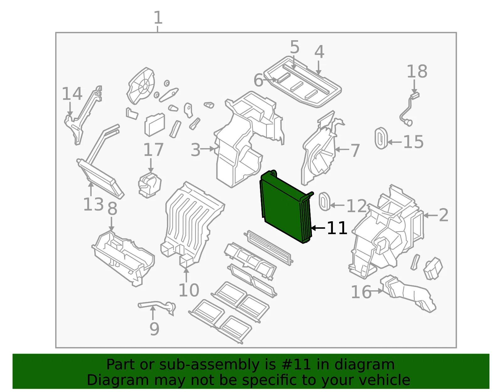 Evaporator Core - Kia (97140-2J000) - view 2