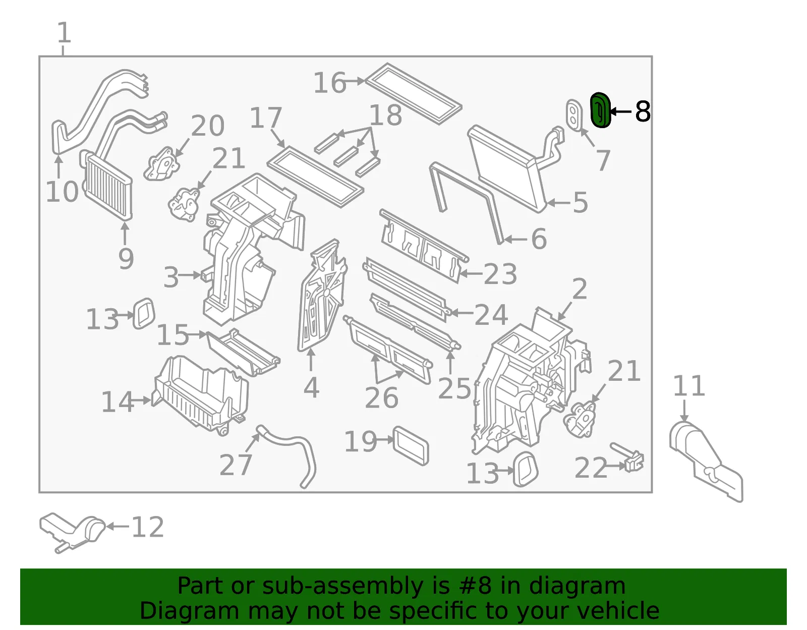 Evaporator Core Seal - Kia (97165-3S000) - view 2