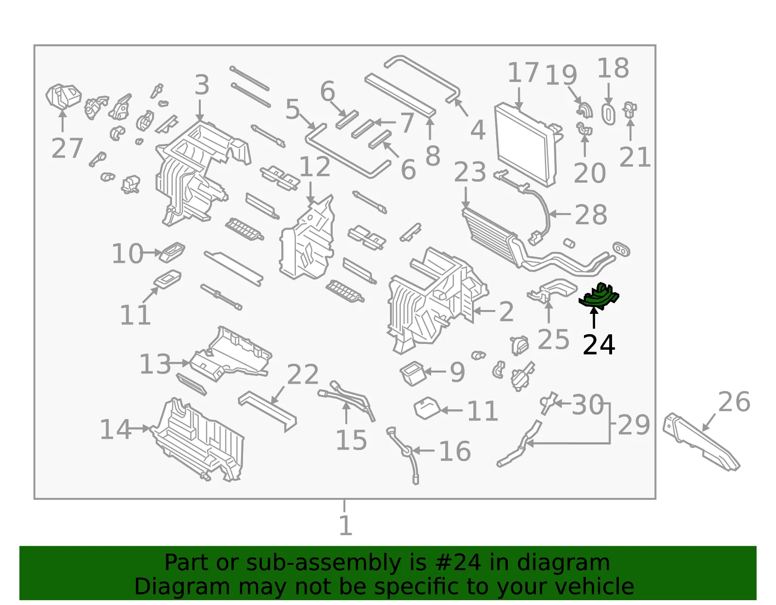 Heater Core Front Cover - Kia (97171-J5500) - view 2