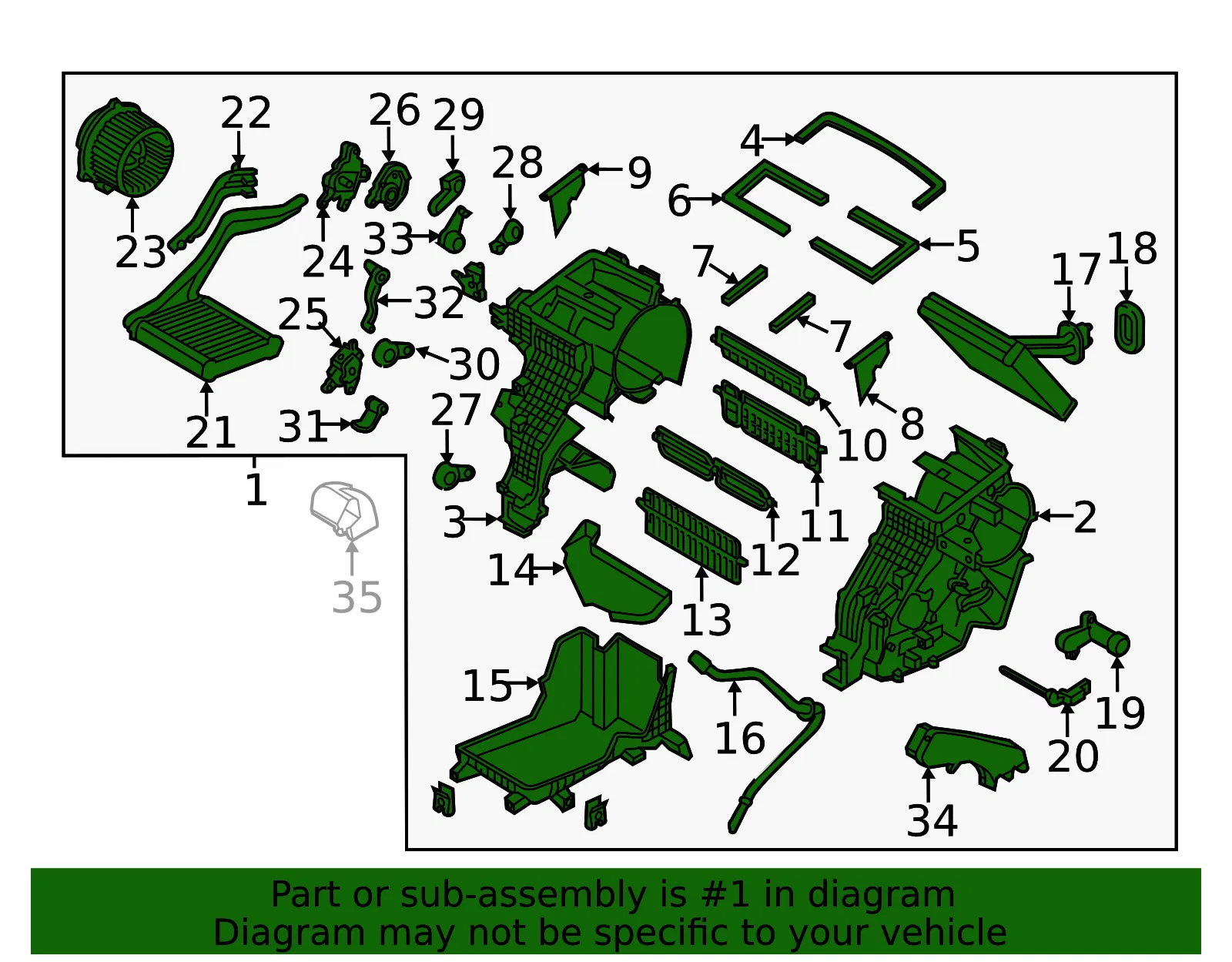 AC & Heater Assembly - Kia (97200-B2060) - view 2
