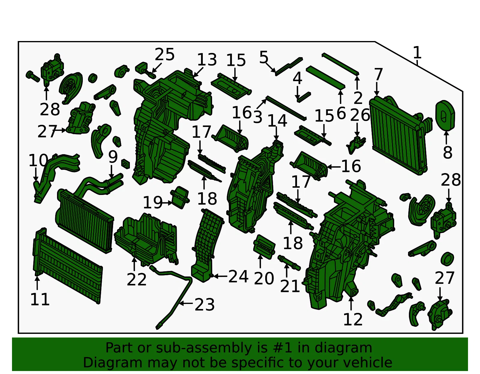 AC & Heater Assembly - Kia (97205-AT020) - view 2