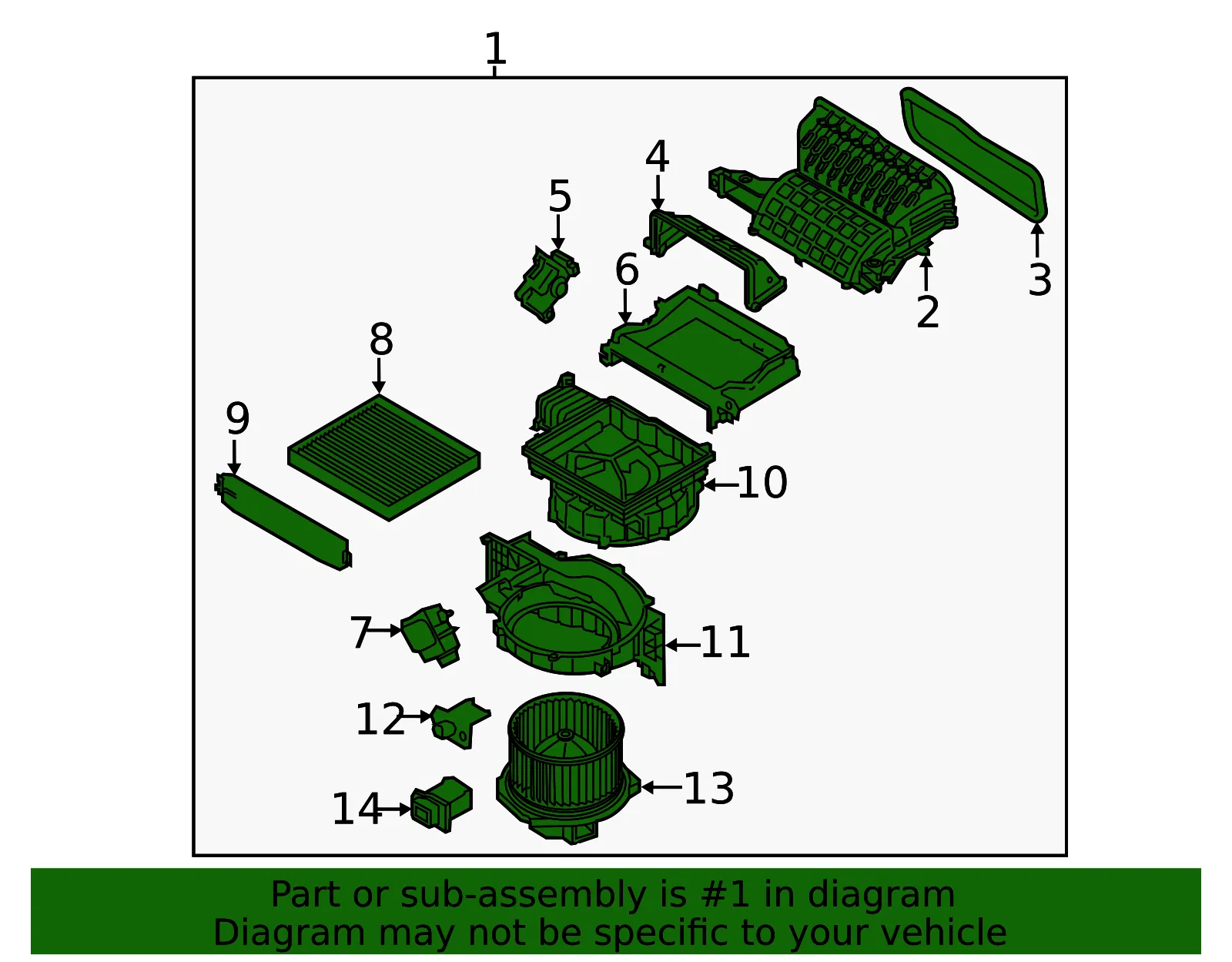 Blower Assembly - Kia (97207-D9100) - view 2