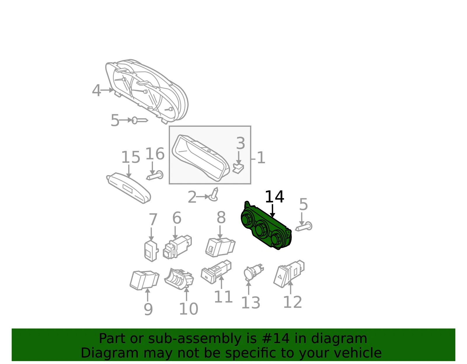 Heater Control - Kia (97250-2F162LK) - view 2