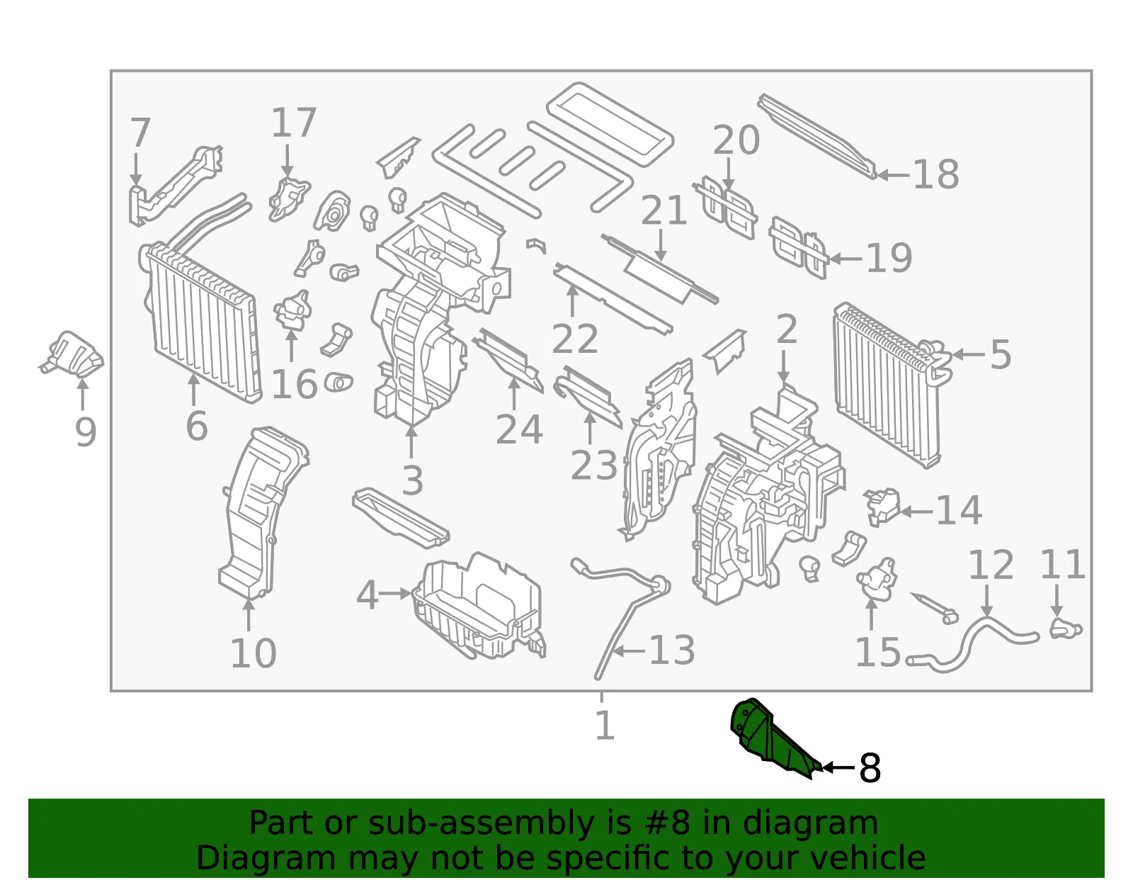 Floor Duct - Passenger Side (RH) - Kia (97282-M7000) - view 2