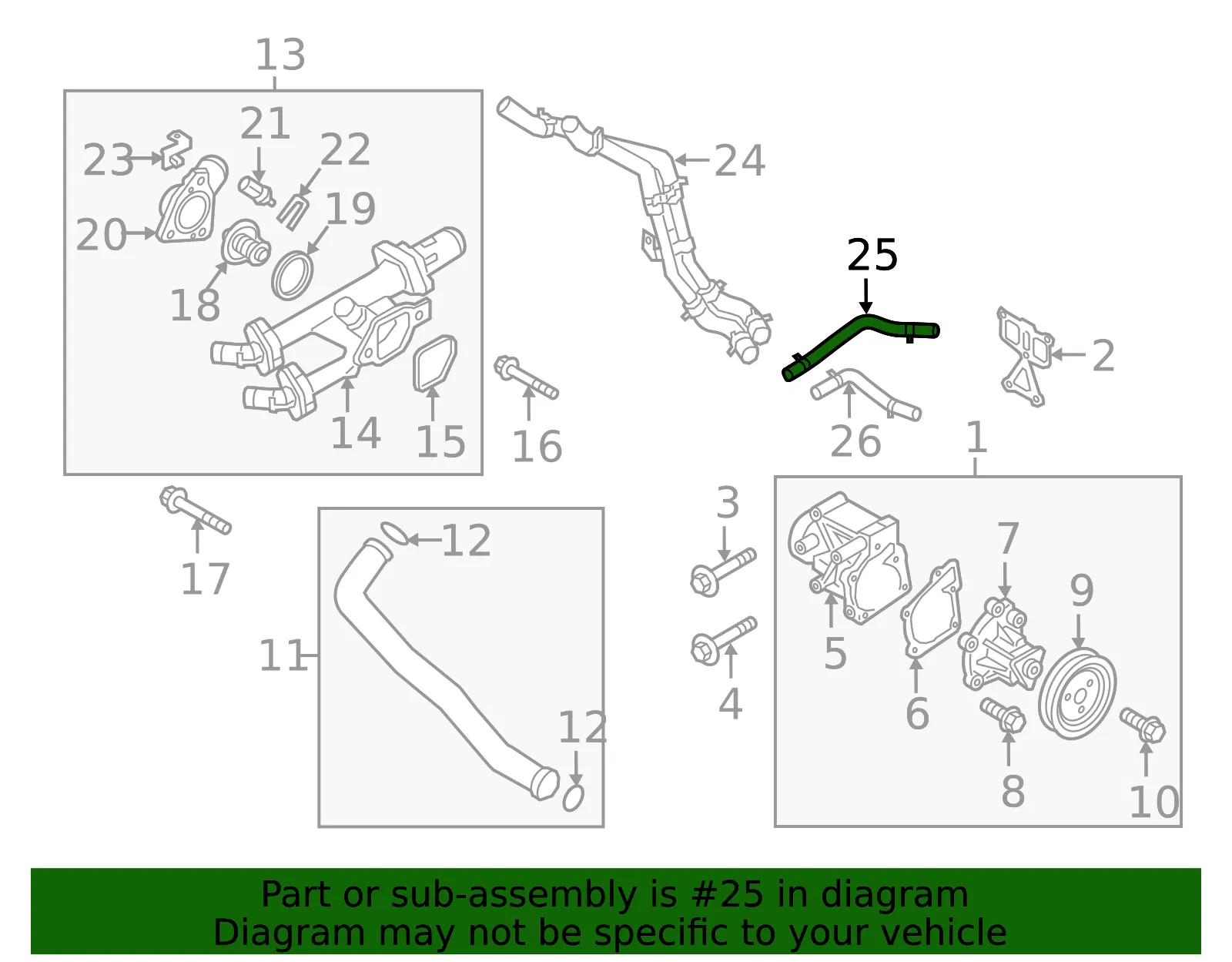HVAC Heater Hose - Kia (97312-C5600) - view 2