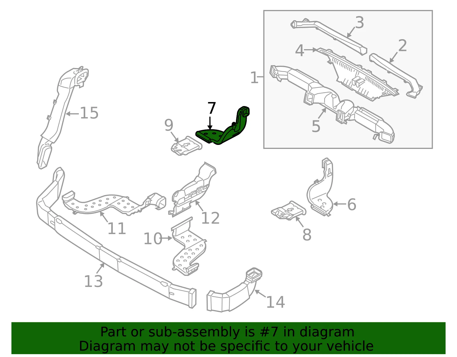 Heater Duct - Driver's Side (LH) - Kia (97360-2P000) - view 2