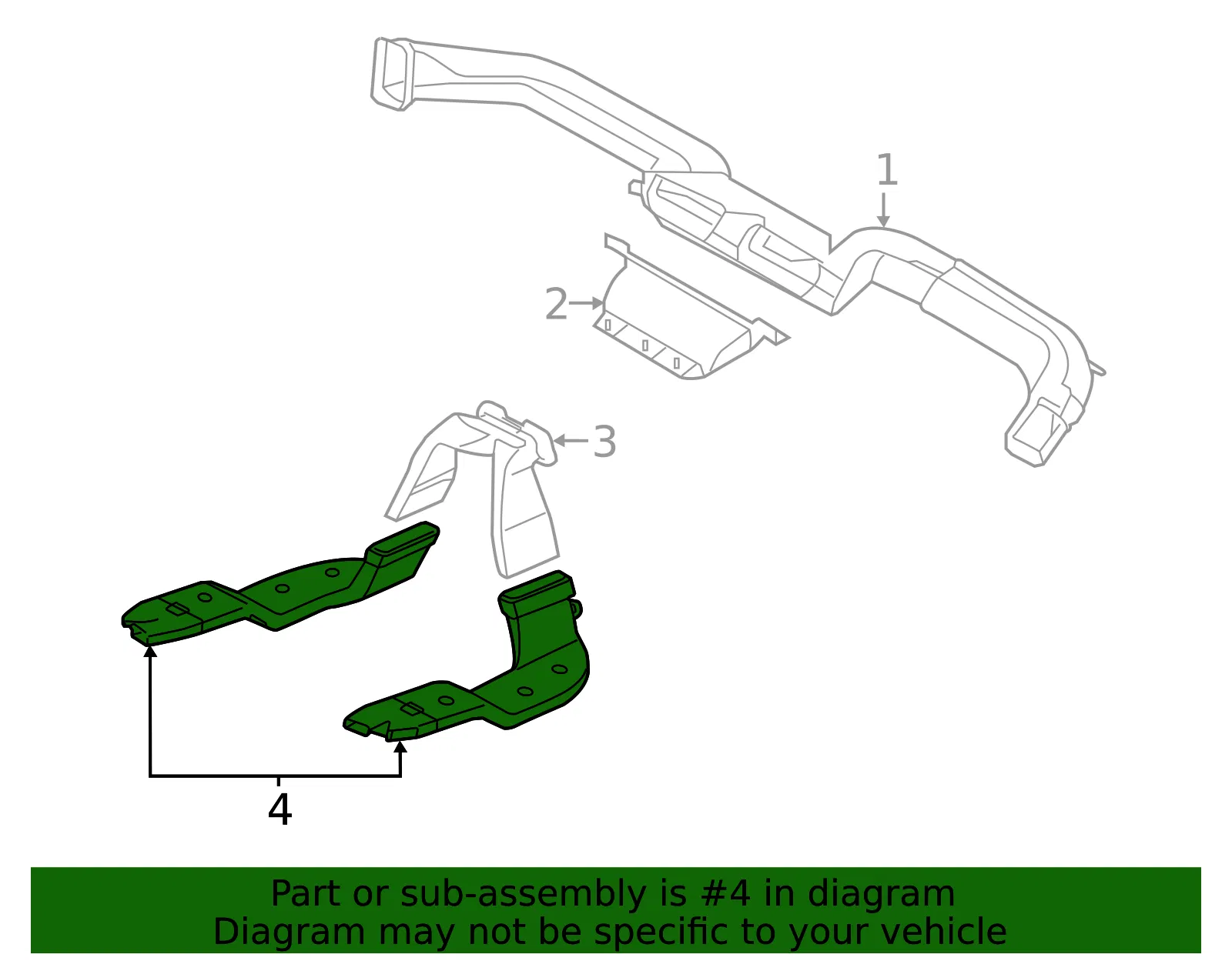 Floor Duct - Driver's Side (LH) - Kia (97360-1W000) - view 2