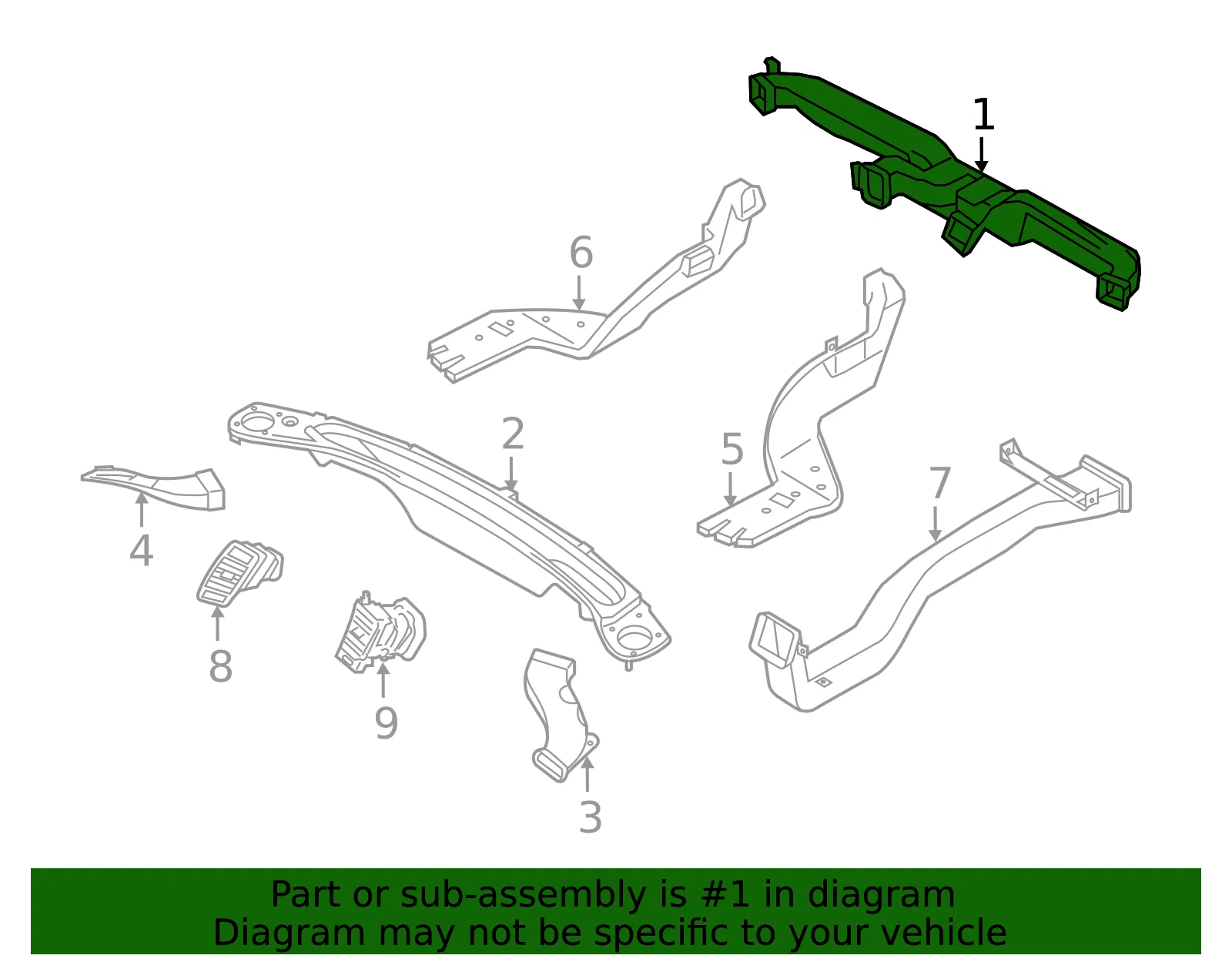 Rear Duct - Kia (97370-2TAA0) - view 2