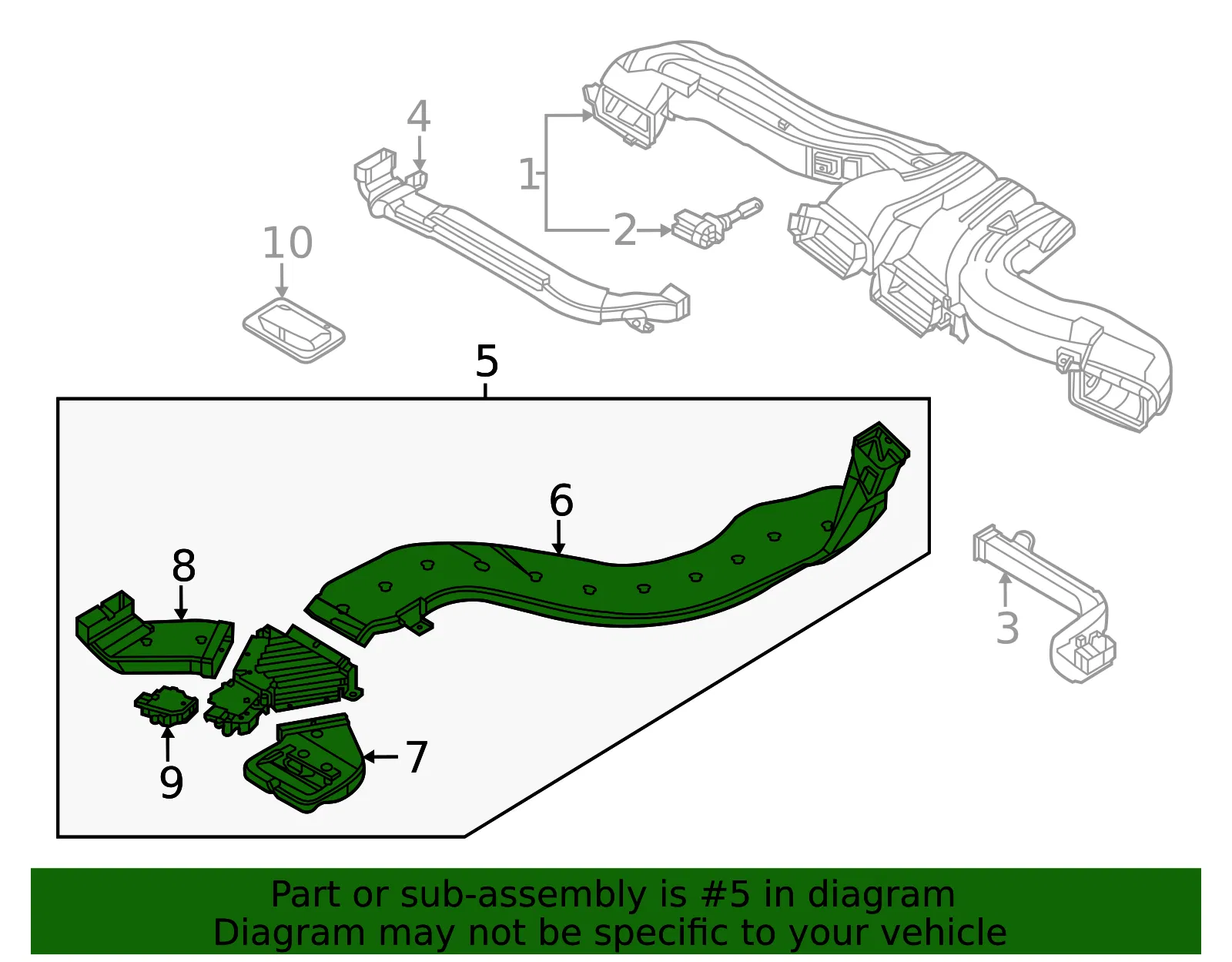 Floor Duct - Kia (97370-CV100) - view 2