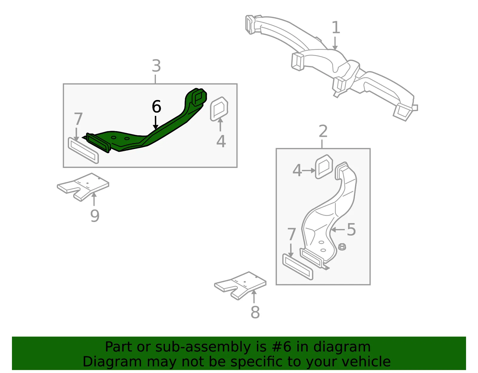 Duct - Driver's Side (LH) - Kia (97361-1M000) - view 2