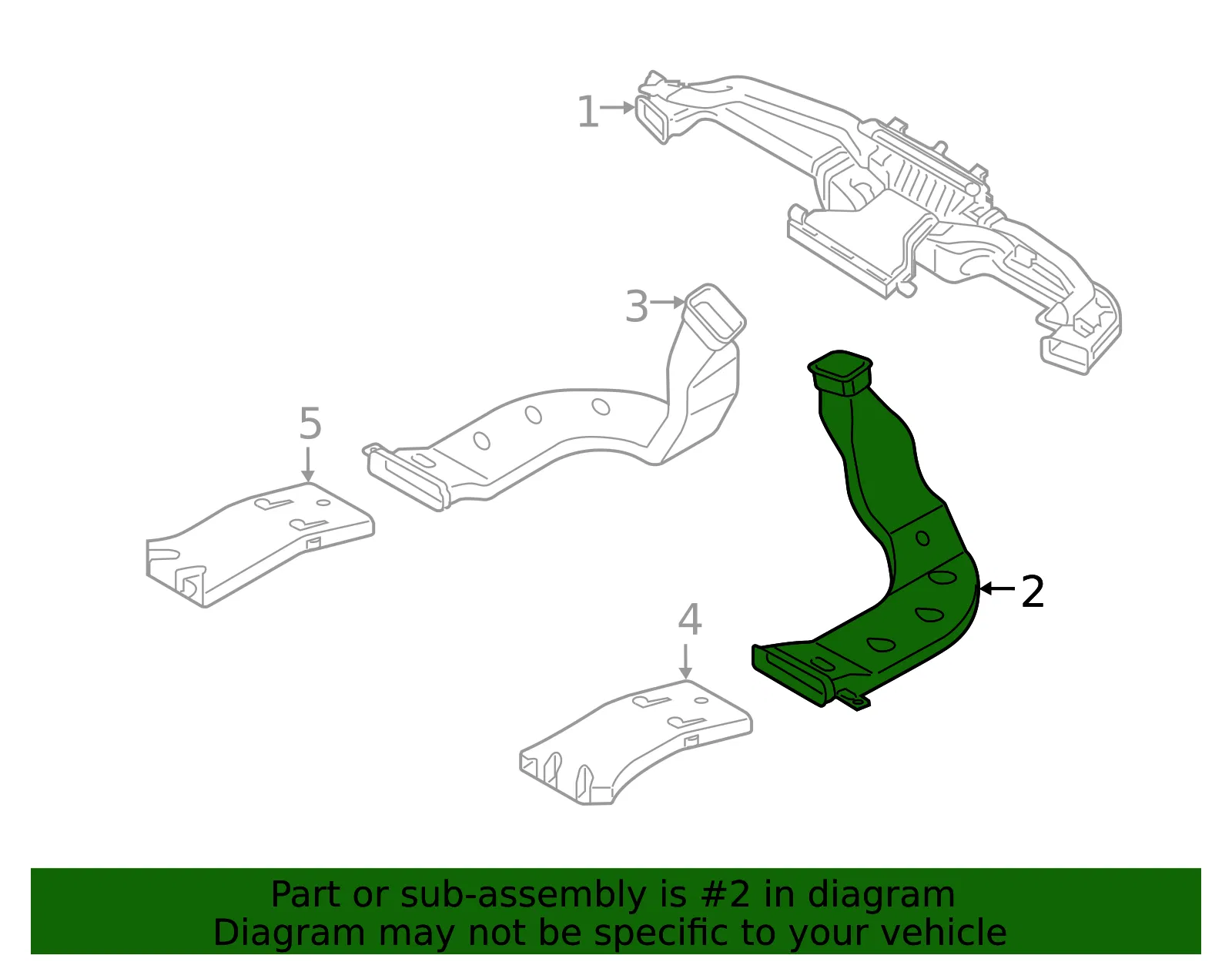 Heater Duct - Passenger Side (RH) - Kia (97370-S9000) - view 2